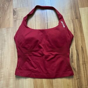 crimson red dfyne impact halter top